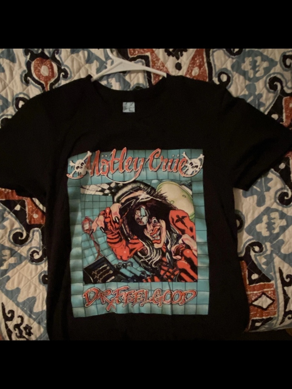 Pacifica Black T-Shirt with Light Blue Tag